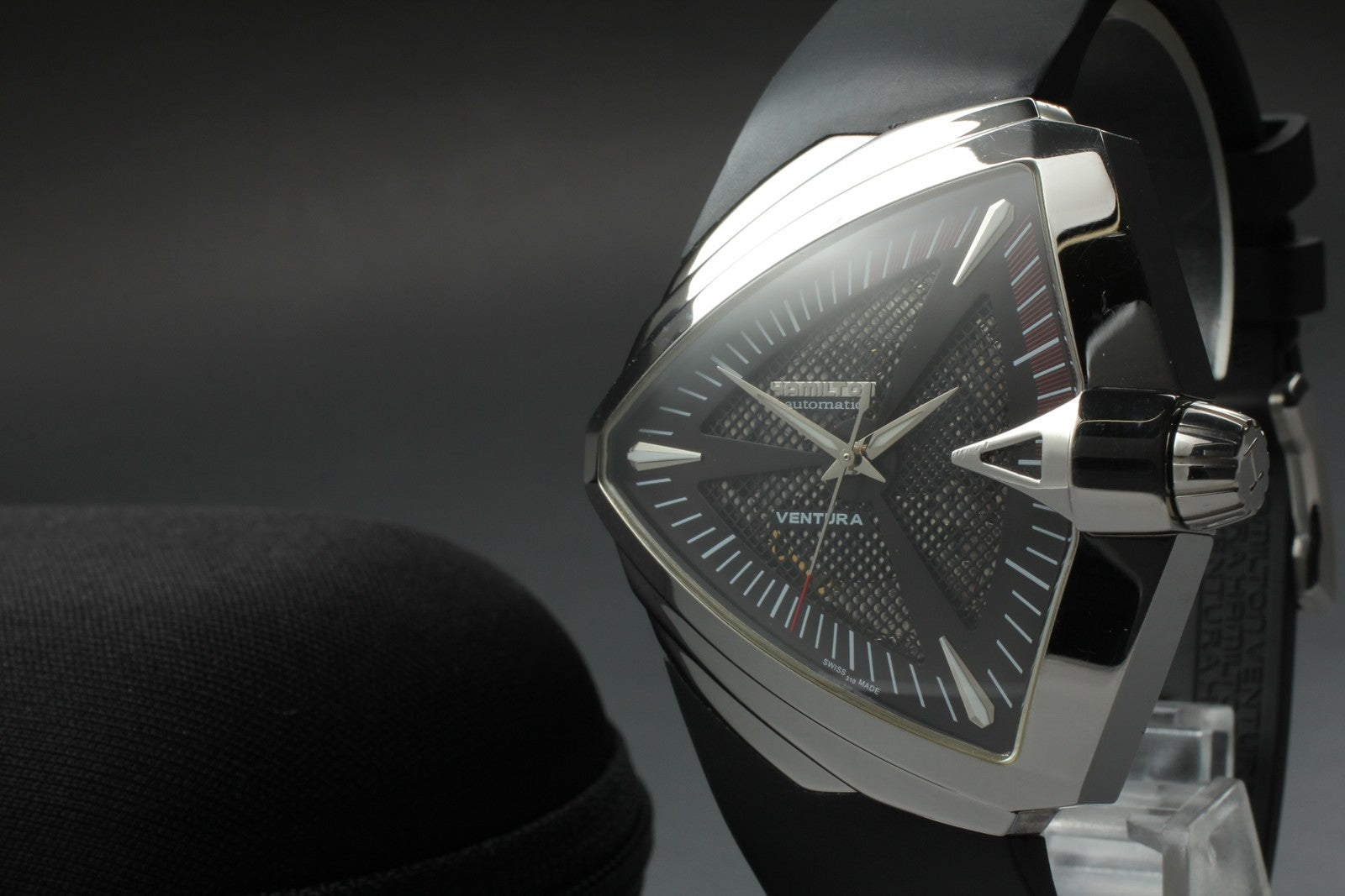 HAMILTON Ventura H246551 Black Dial Automatic Men's 26J Watch XXL 46mm JAPAN