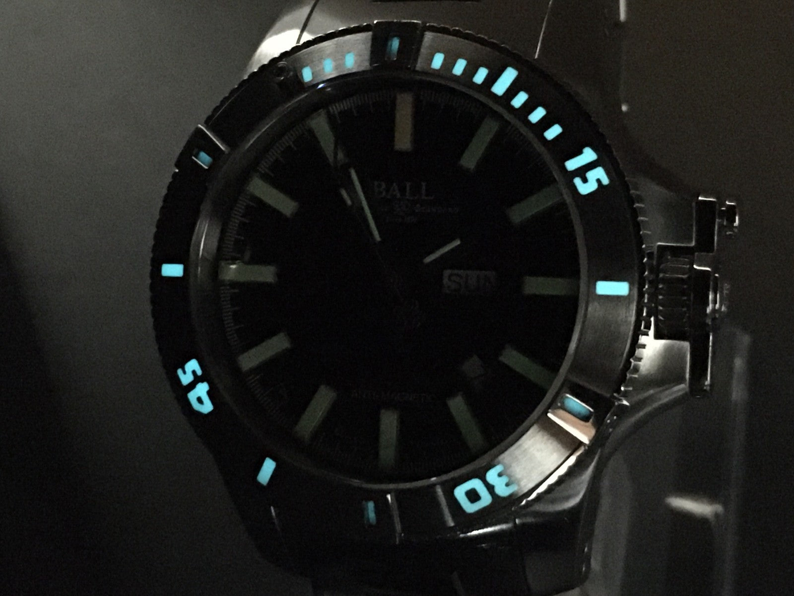 Exc+5*Box BALL Engineer Hydrocarbon DM2036A Black Automatic Men's Watch 44mm JP