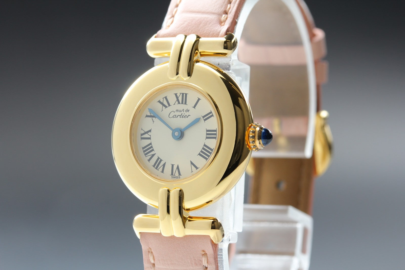 Vintage Cartier Must Colisee Vermeil 590002 Pink Gold Women's Quartz Watch