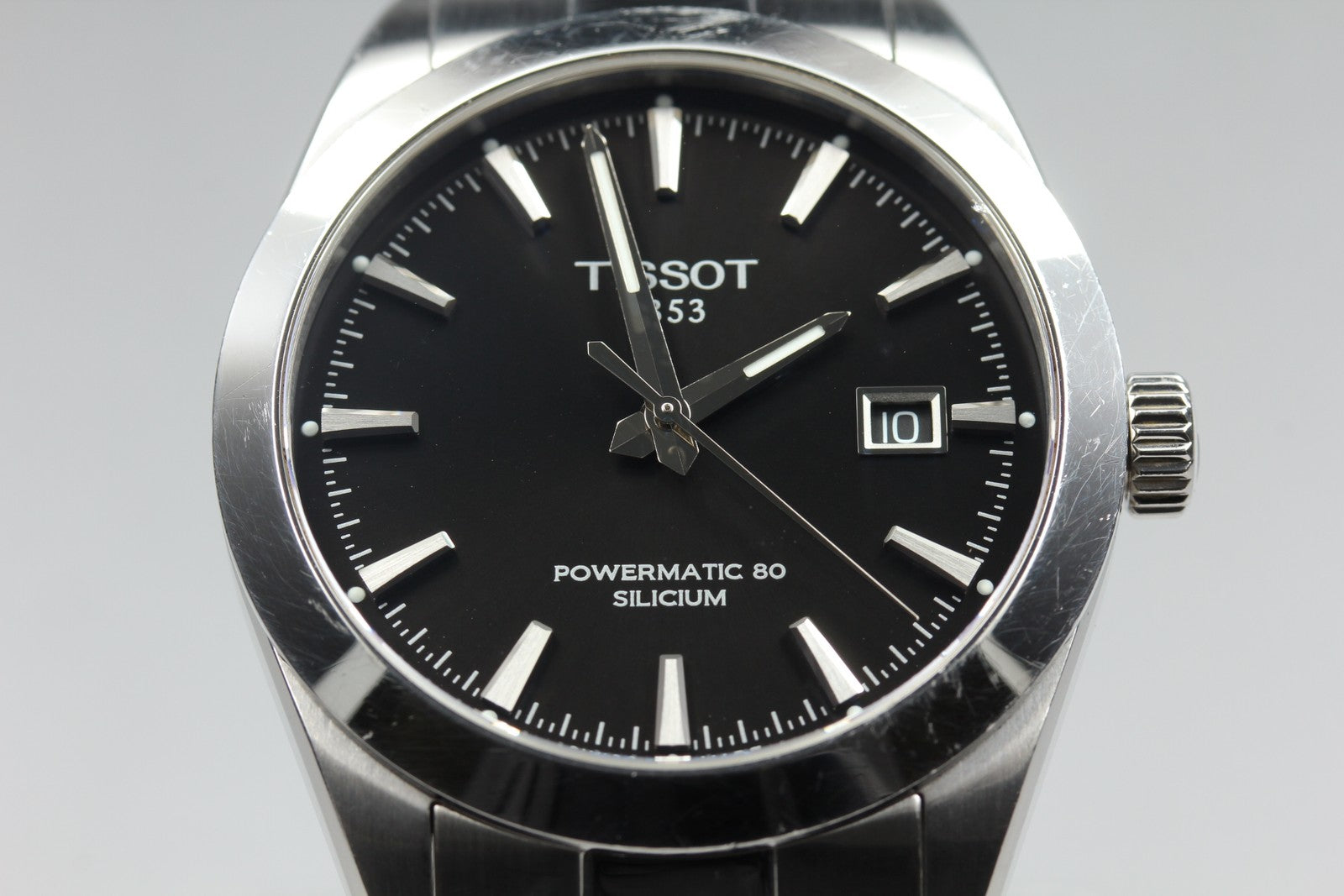 TISSOT Gentleman T127407A Automatic Black Date Men's Watch 40mm JAPAN Box