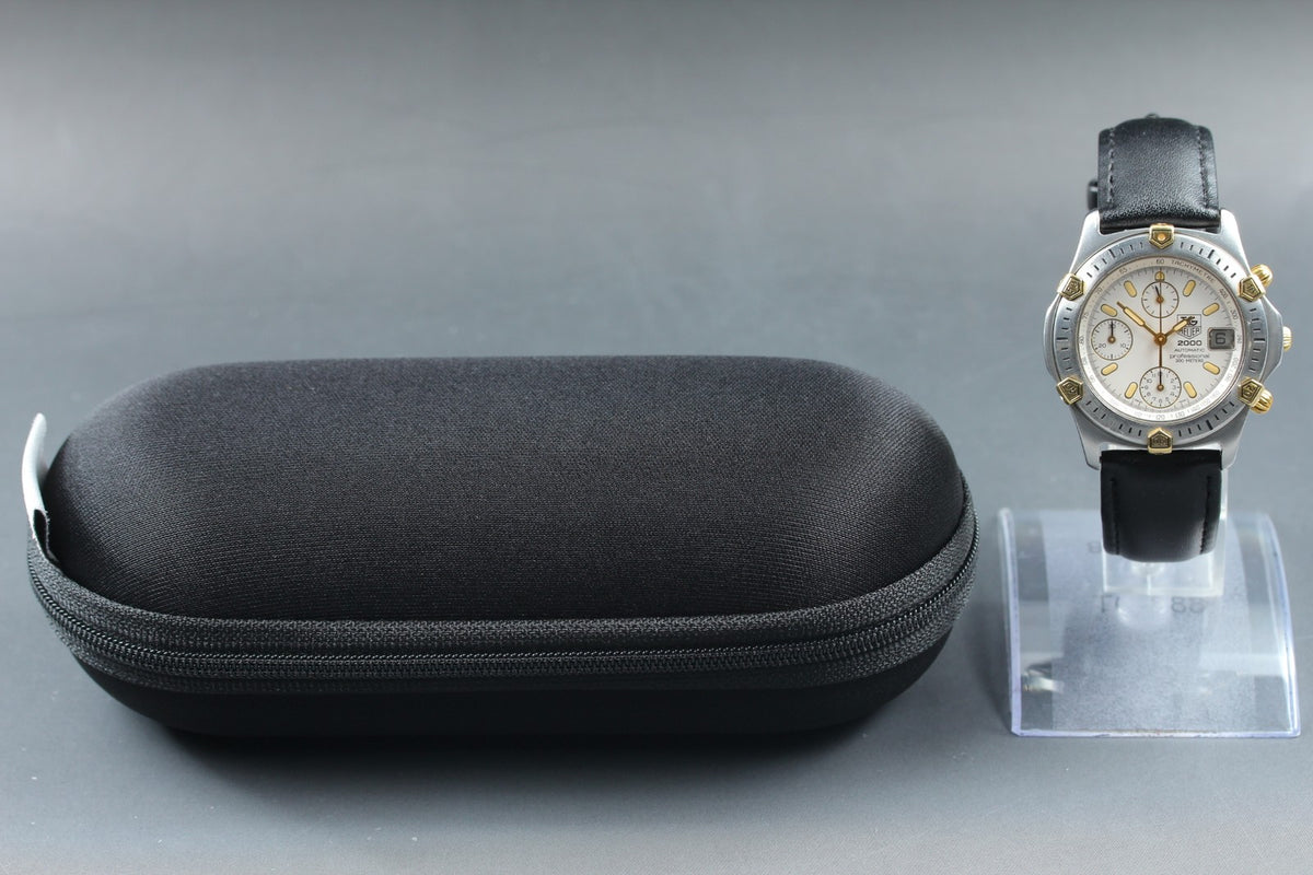 Vintage TAG HEUER 2000 165.806/1 Automatic Chronograph Men's Watch 40mm JAPAN