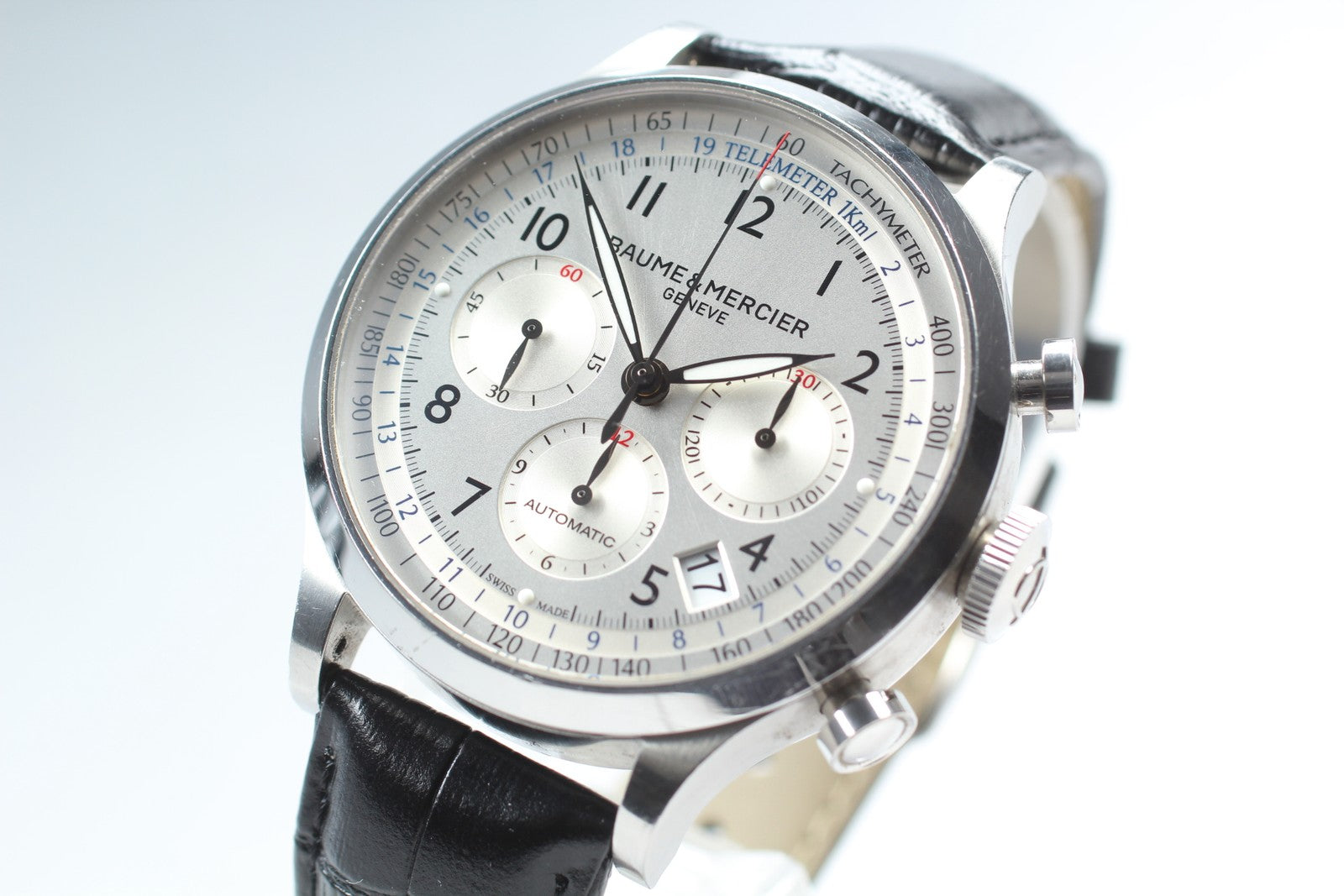 BAUME&MERCIER Capeland 65716 Automatic Chronograph Date Men's Watch 44mm Exc+5