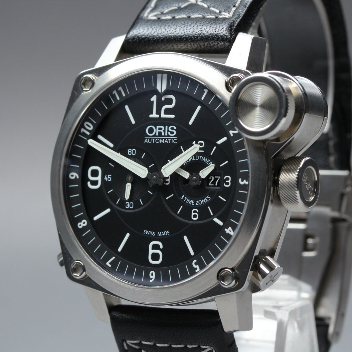 ORIS BC4 Flight Timer 7615 Automatic Black Dial Men's Watch 43mm JAPAN