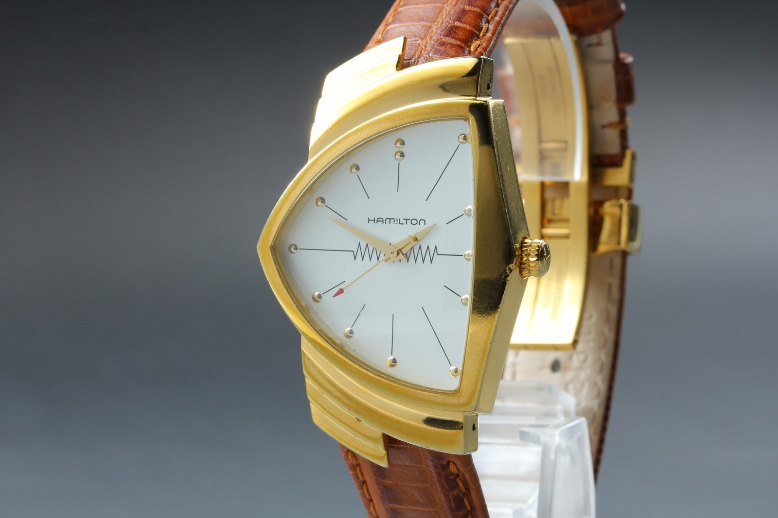 New Batt Hamilton Ventura H243010 Quartz White Dial Men's Watch 32mm Exc+4*Box