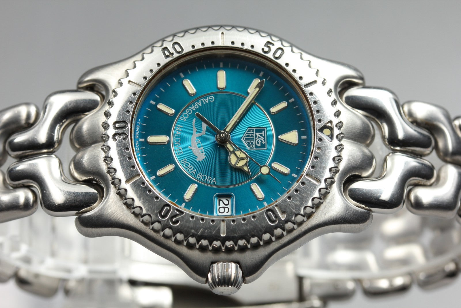 Limited Edition TAG HEUER SEL "Teal" Bora Bora WG111K Quartz Men's Watch 36mm JP