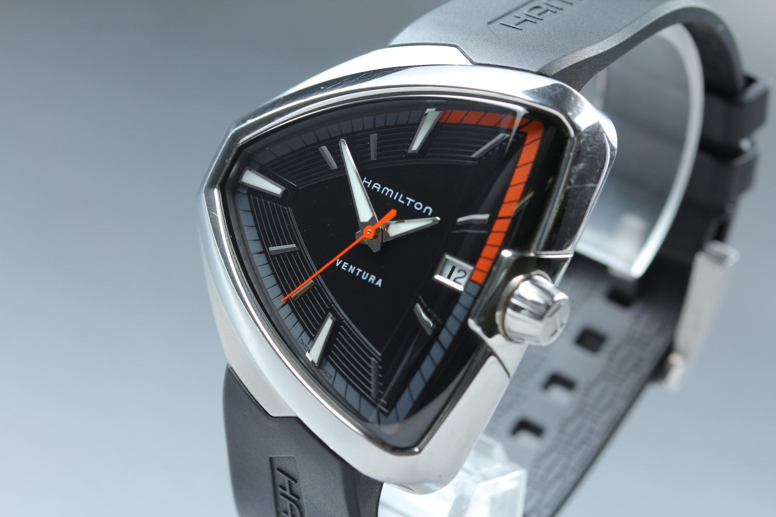 Hamilton Ventura Elvis80 H245510 Quartz Date Men's Black Watch 41mm JP Exc+5*Box