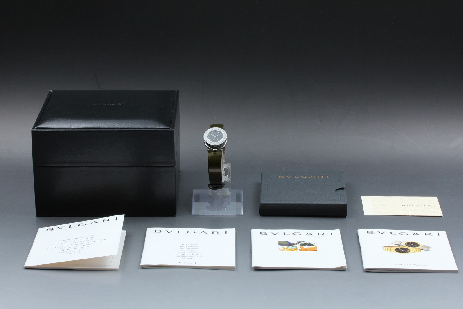 New Batt* BVLGARI B.zero1 BZ22S Quartz Black Dial Women's Watch 22mm N MINT*Box