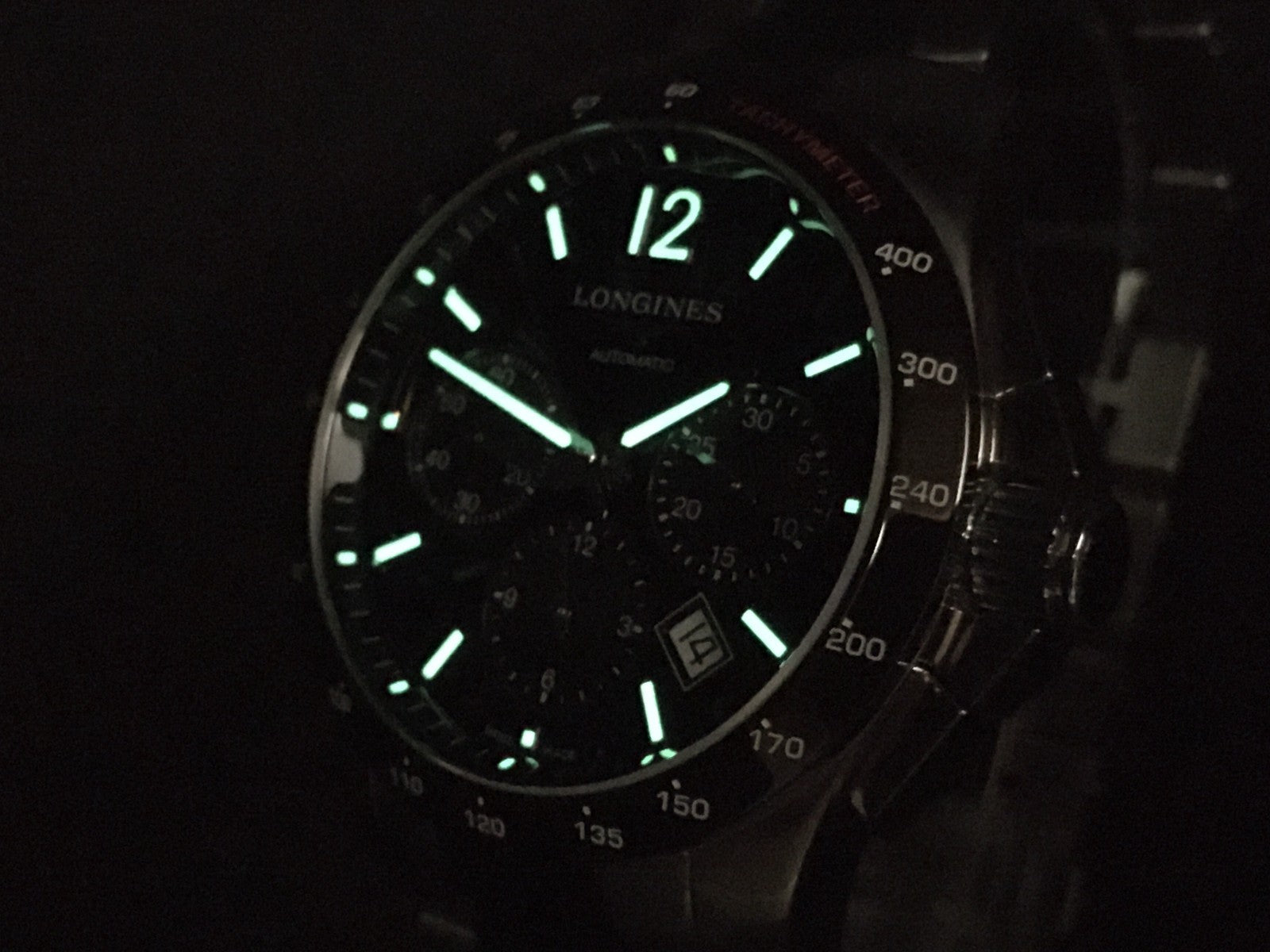 LONGINES Conquest L2.744.4 Black Automatic Date Men's Watch 41mm JAPAN Box