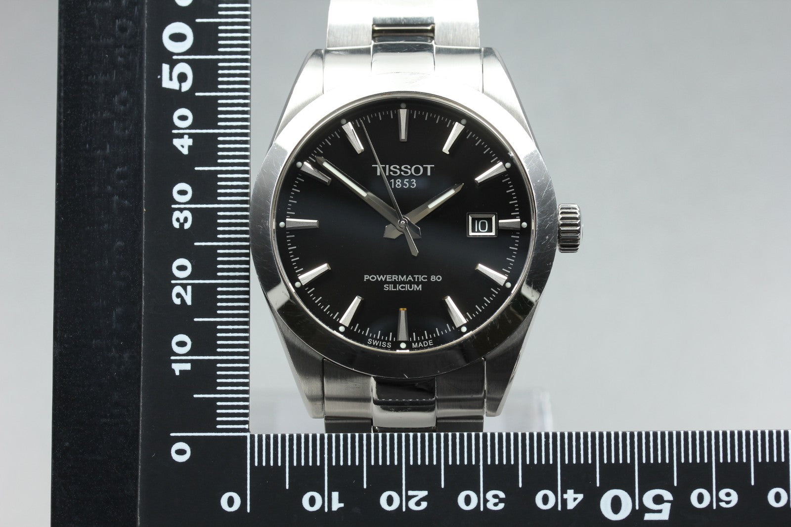 TISSOT Gentleman T127407A Automatic Black Date Men's Watch 40mm JAPAN Box