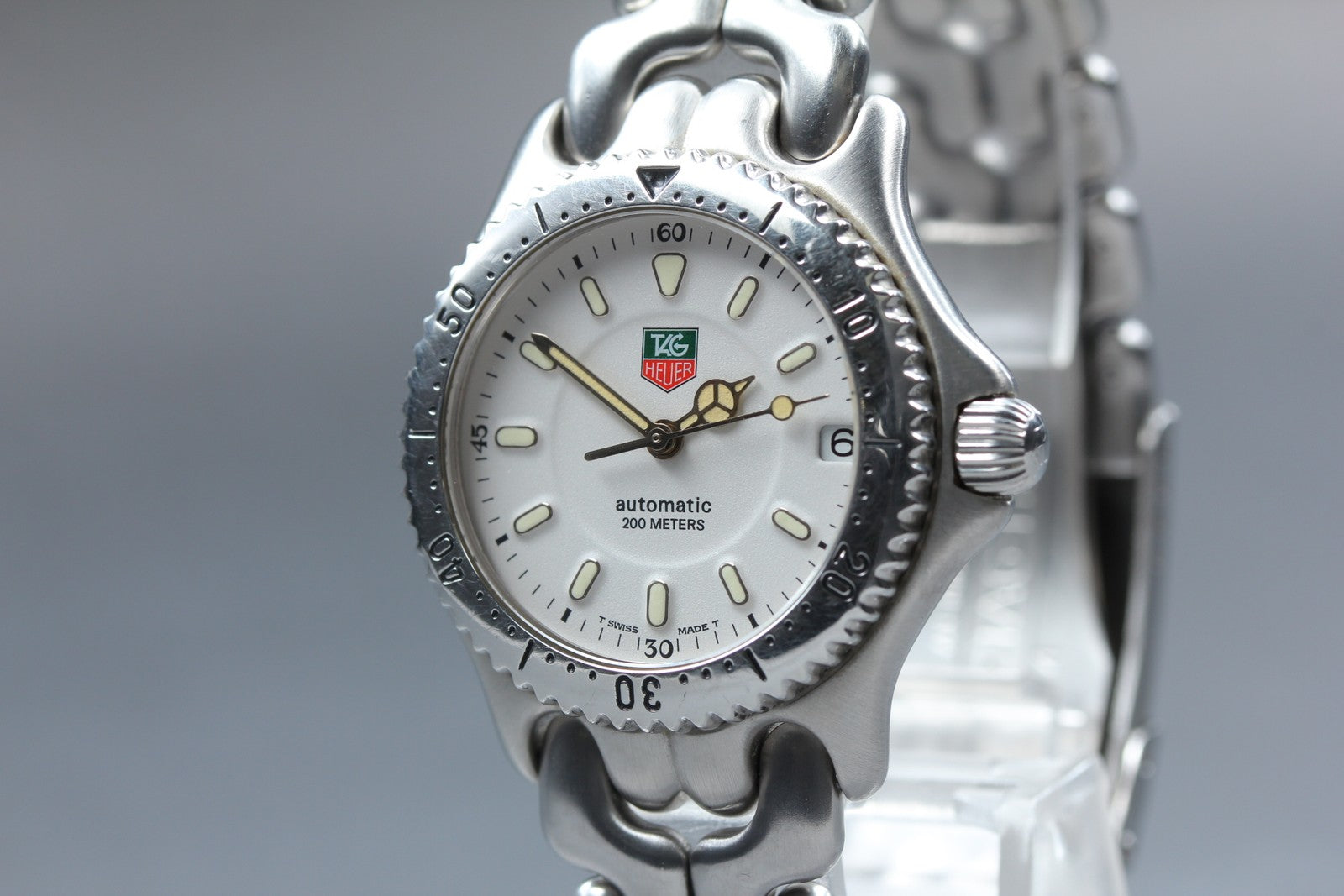 TAG Heuer SEL S89.713 Automatic Silver Dial Date Women Watch 33mm JAPAN Exc+5