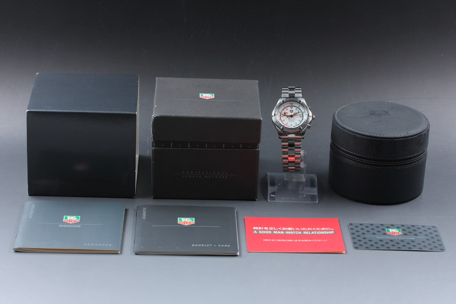 Exc+5*Box TAG HEUER Regatta CK111R White Dial Quartz Men's Watch 39mm From JAPAN