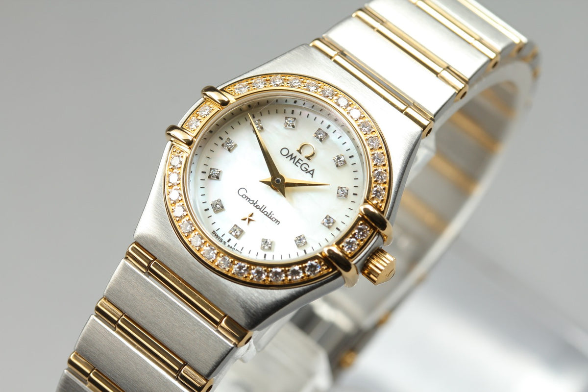 Polished OMEGA Constellation Mini 1267.75 Cal.1456 Diamond 22mm Qz Women's Watch
