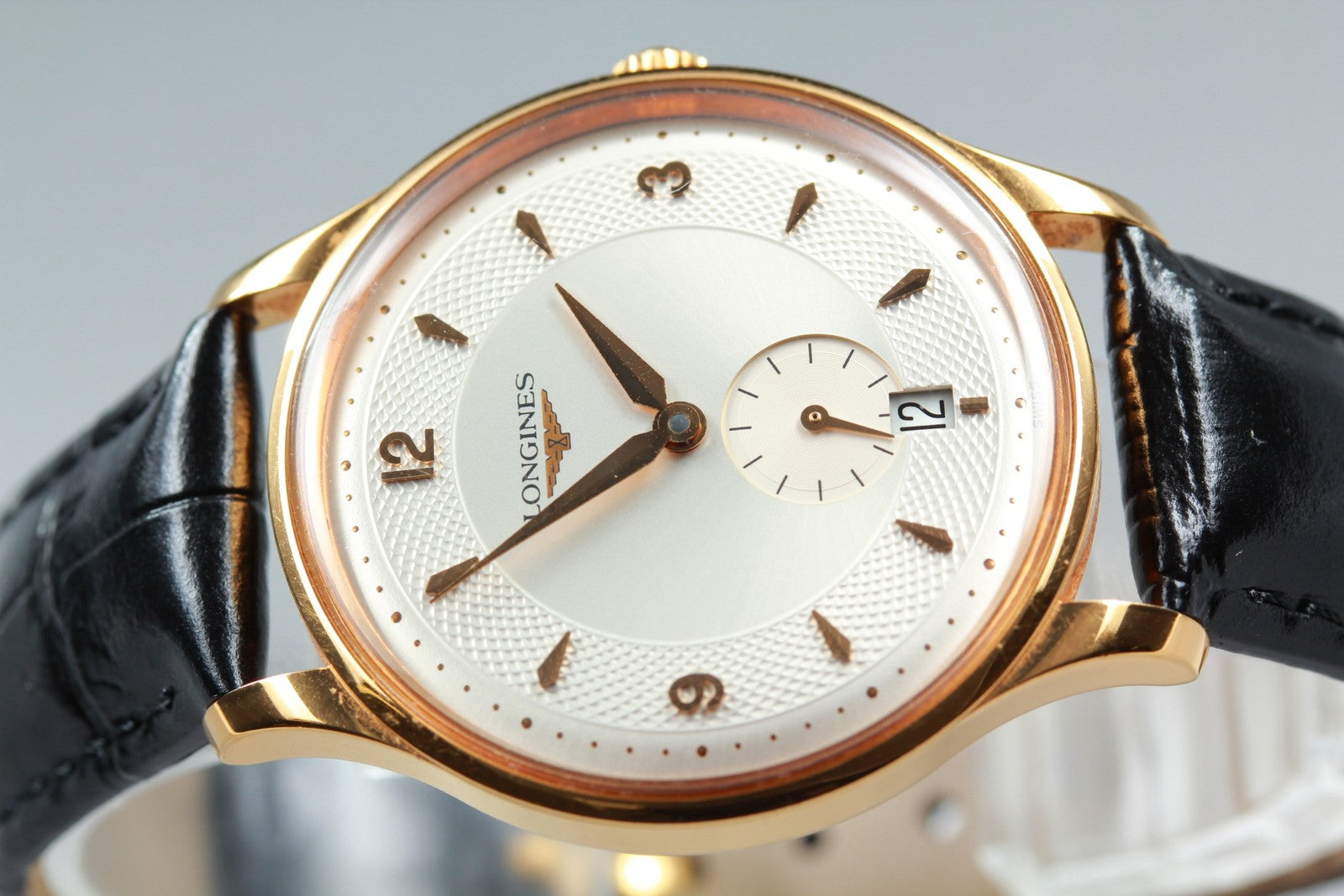 Longines Grand Classic L4.685.2 Gold Dial Automatic Date Men's Watch 36mm N MINT