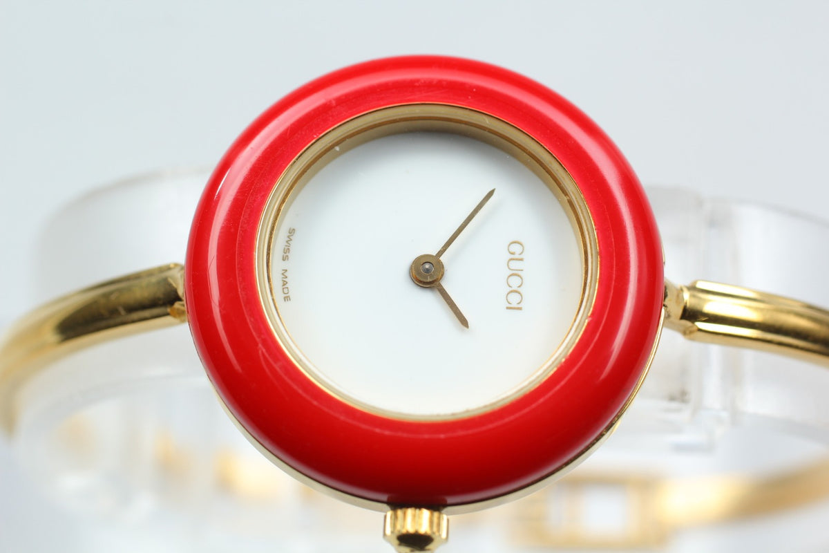 New Batt Gucci Change Bezel 11/12.2 12Color Women's White Quartz Watch JAPAN