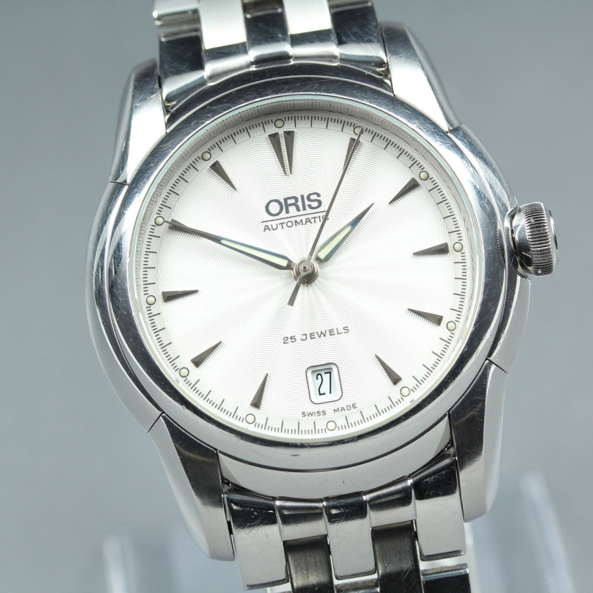 ORIS Artelier Chronometer Date 7544 Silver Automatic Men's Watch 40mm JAPAN Box