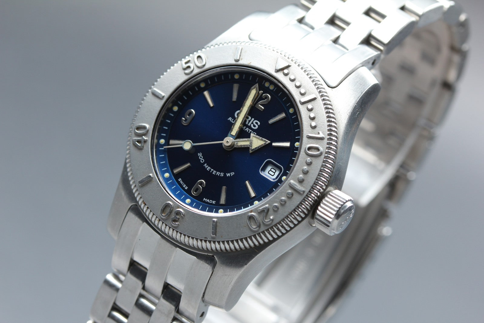ORIS Big Crown Diver 7508 Automatic Blue Dial Unisex Date Watch 32mm JAPAN Box