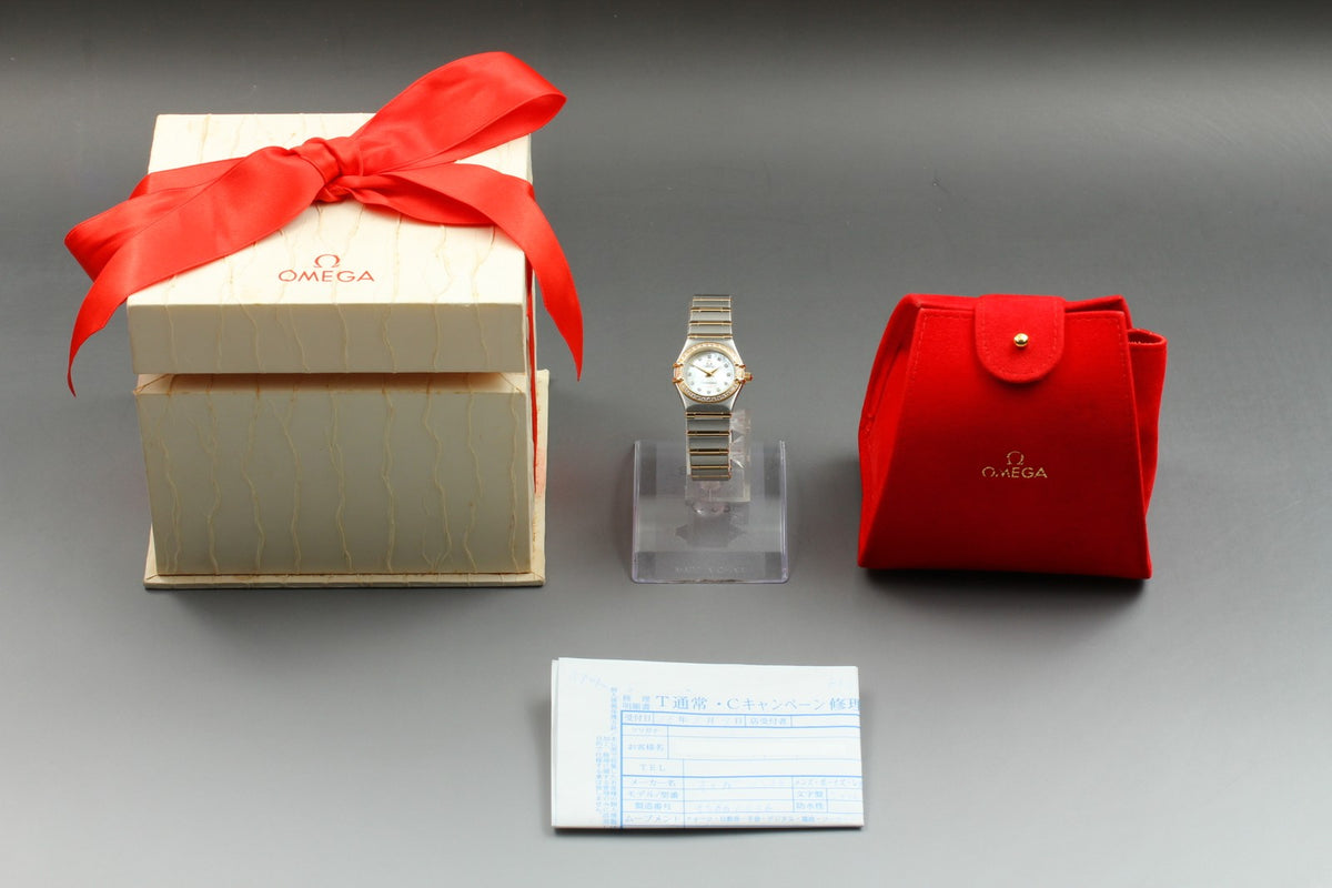 Polished OMEGA Constellation Mini 1267.75 Cal.1456 Diamond 22mm Qz Women's Watch