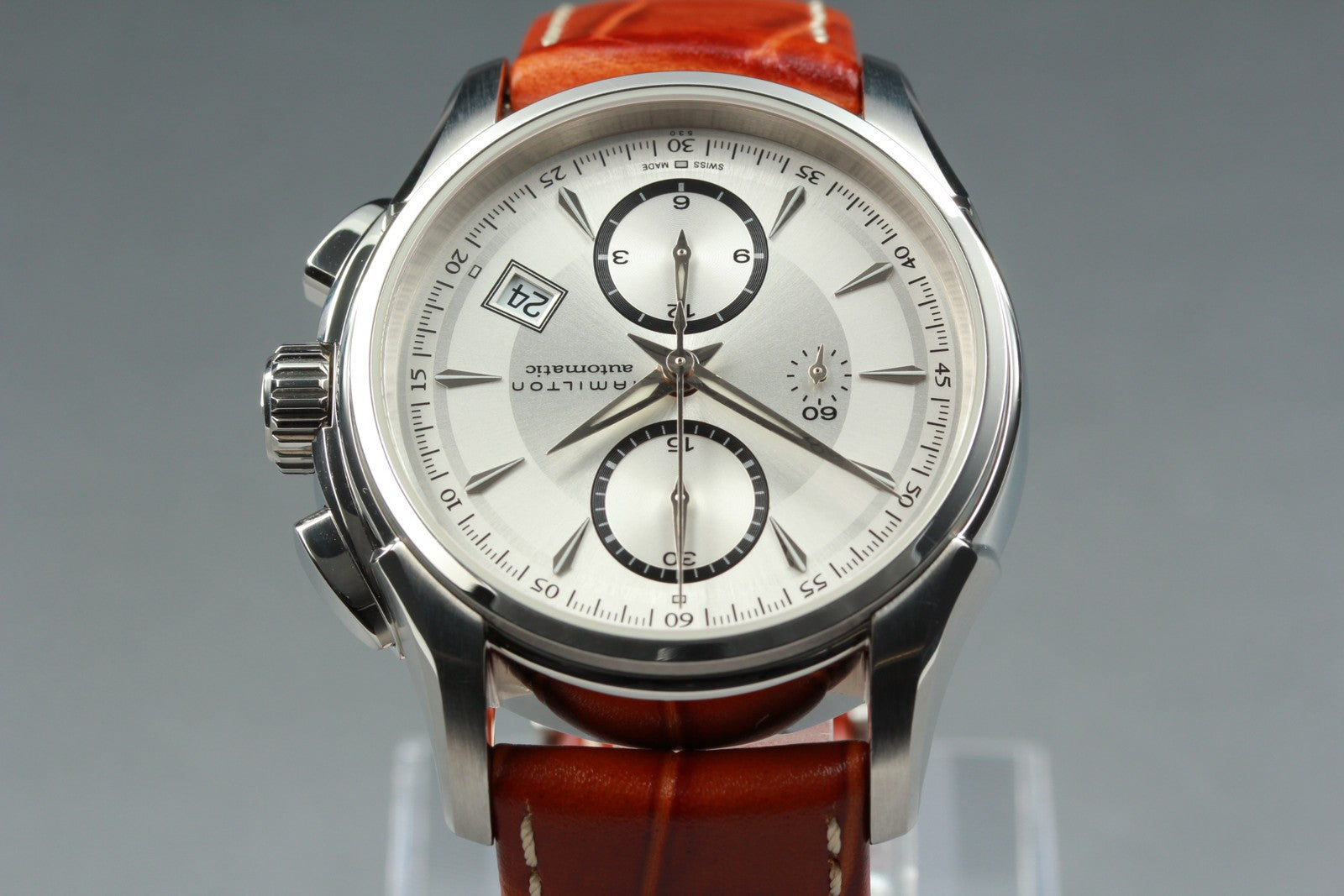 Near MINT Box Hamilton Jazzmaster Auto Chronograph H326160 Automatic Men’s Watch