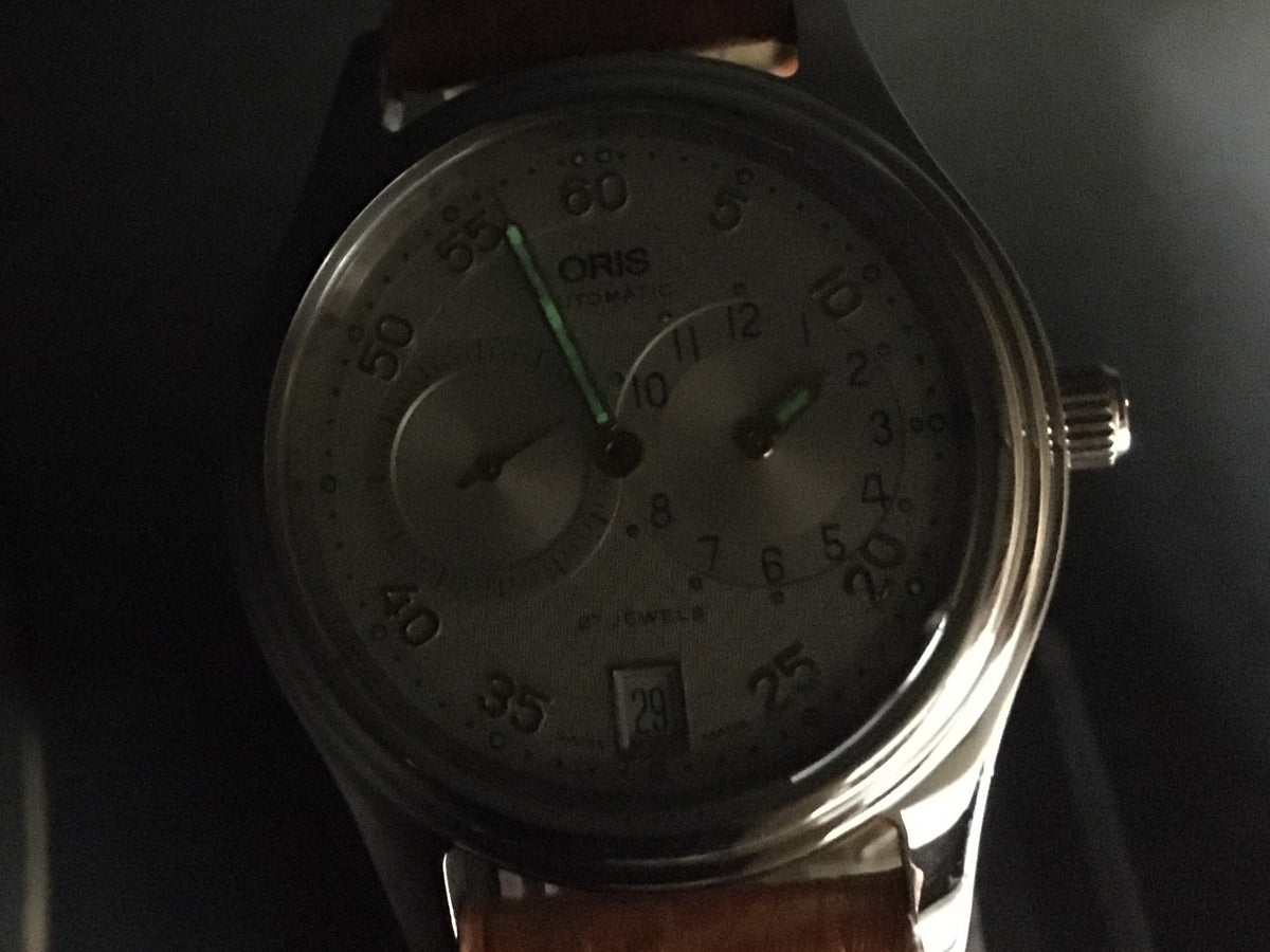 Vintage Oris Pointer 7403 Date Silver Dial Men's Automatic Watch 35mm JAPAN
