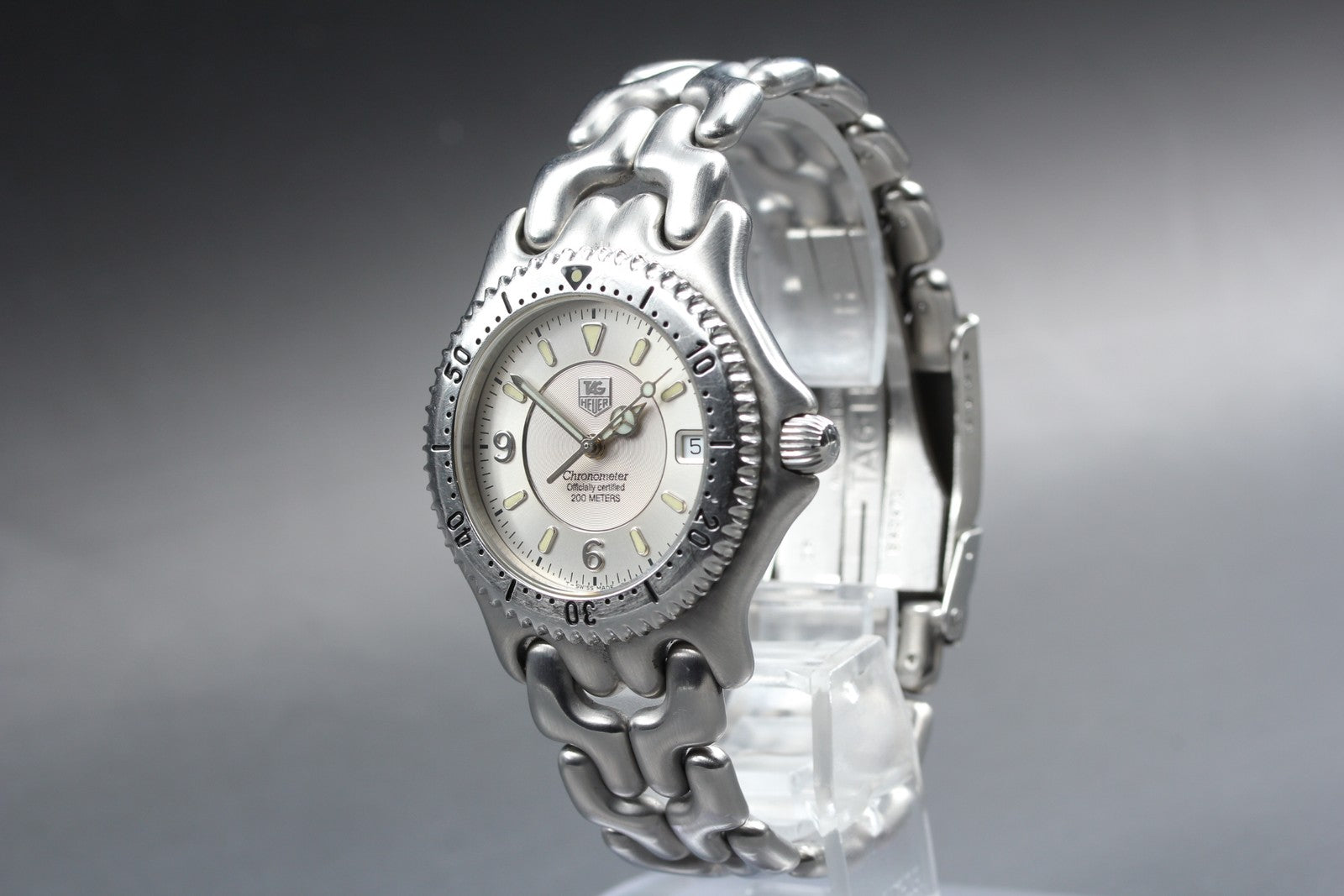 Vintage TAG HEUER SEL WG5112-P0 Automatic Silver Dial Men's Watch 36mm JAPAN Box