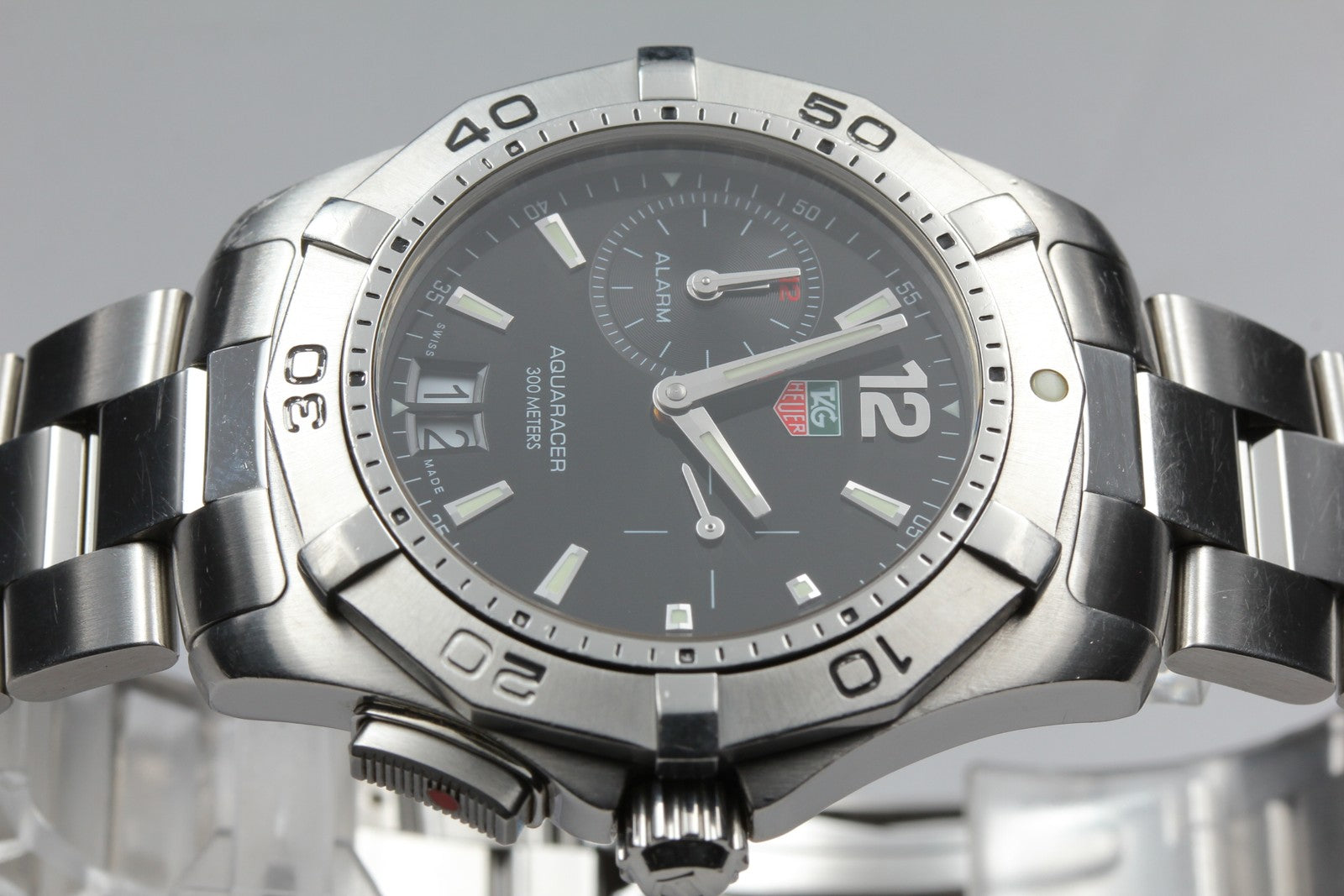 Exc+5*Box Vintage TAG Heuer Aquaracer WAF111Z Black Quartz Men's Watch 40mm JP