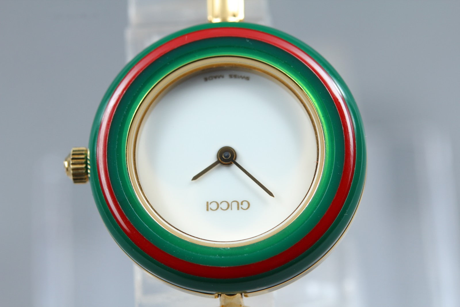 New Batt Gucci Change Bezel 11/12.2 12Color Women's White Quartz Watch JP
