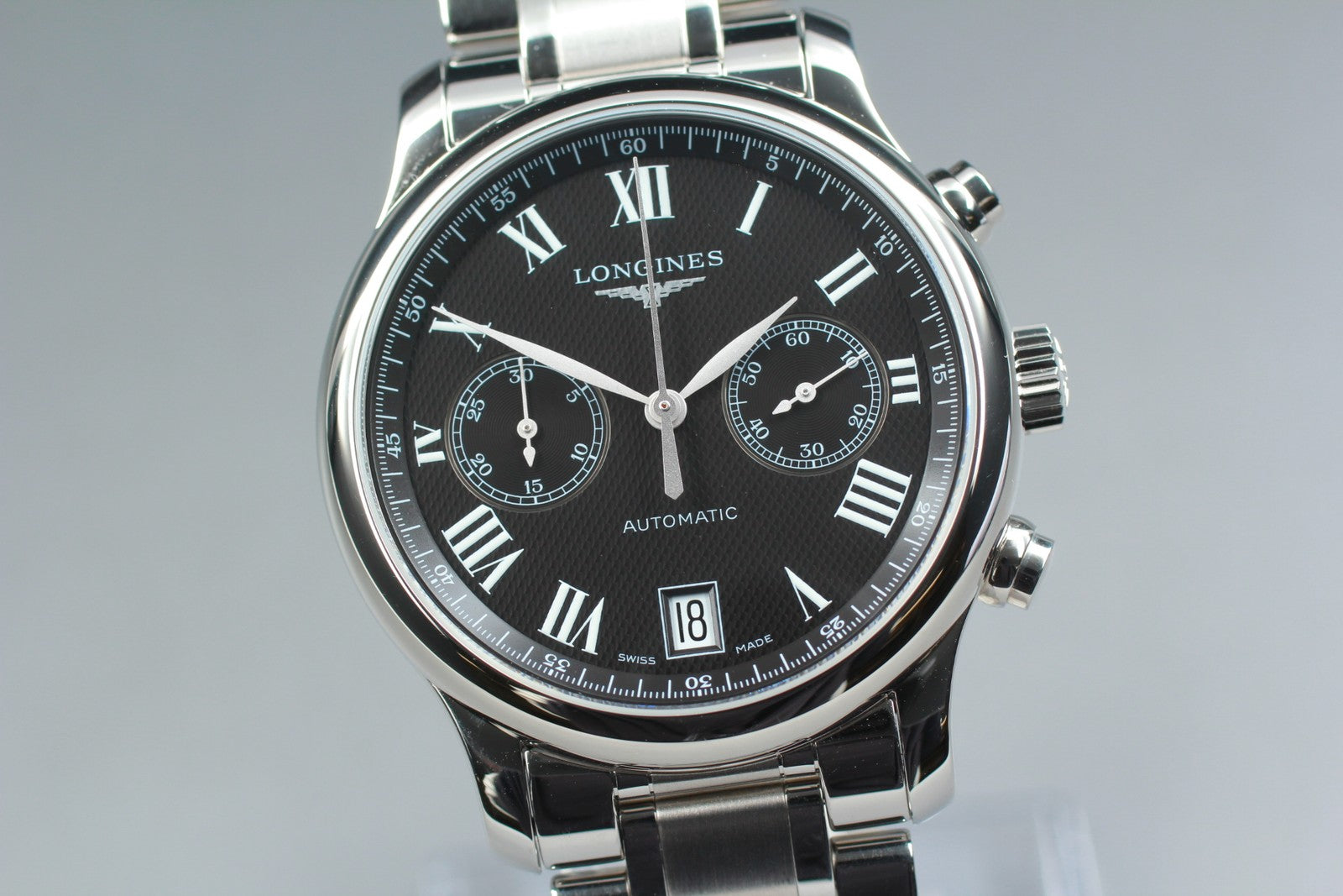 N MINT*Box LONGINES Master Collection L2.669.4 Black Automatic Men's Watch 38mm