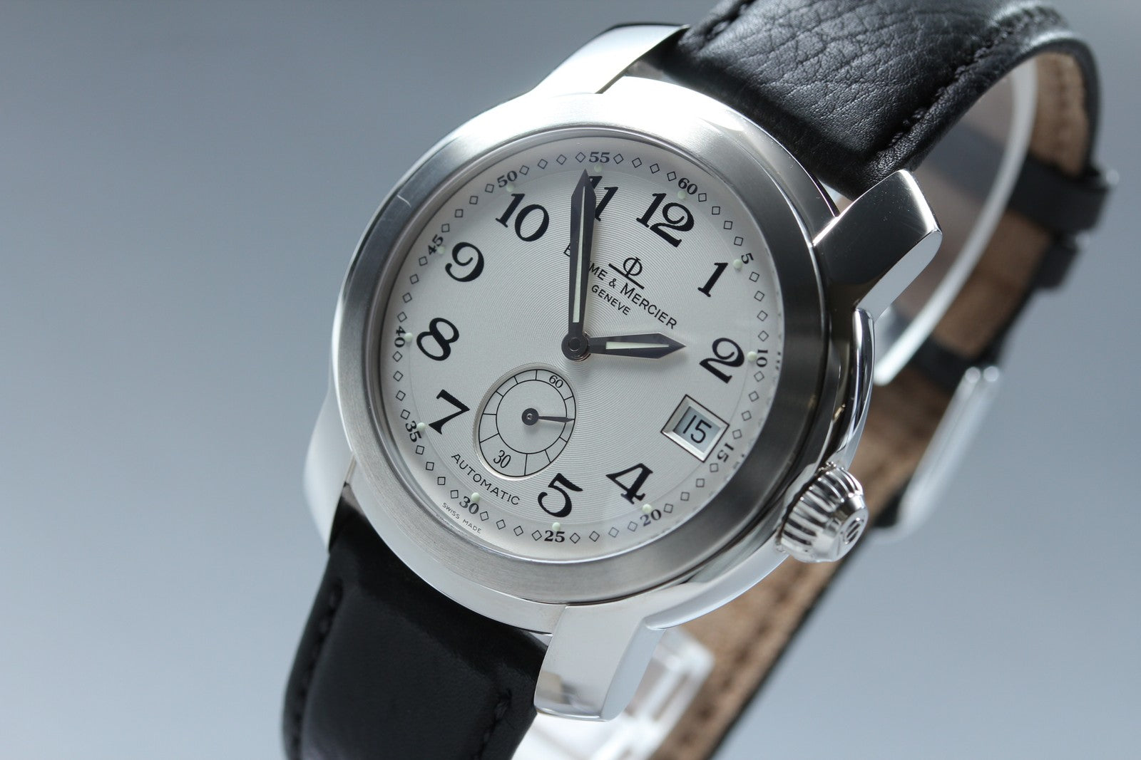 Baume & Mercier Capeland MV045221 Men's Silver Automatic Date Watch 39mm Exc+5