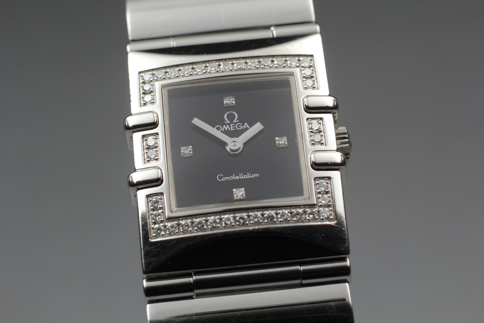 Exc+5 OMEGA Constellation Quadra 895.1230 Cal.1376 Diamond Women's Quartz Watch