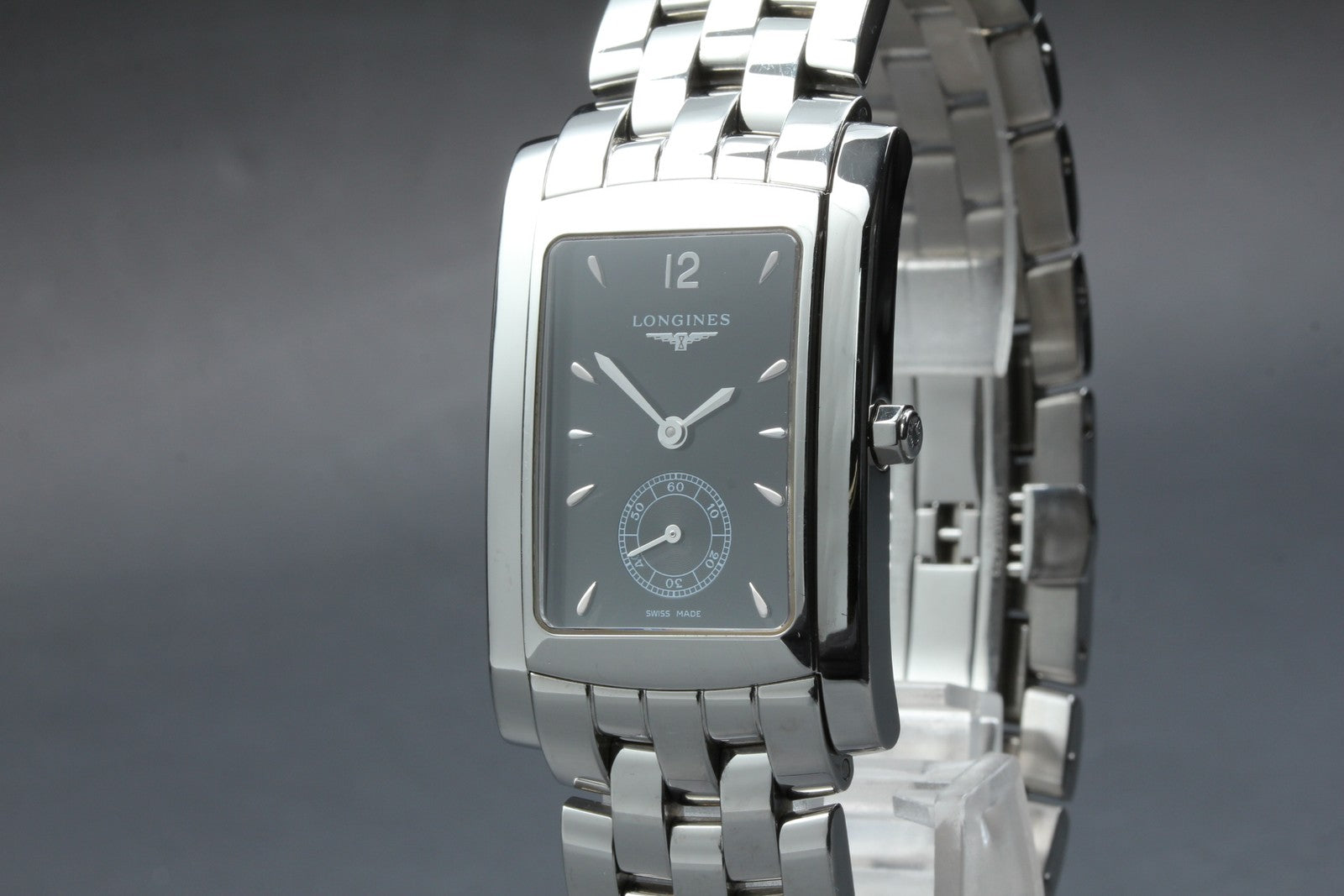 New Batt LONGINES DolceVita L5.655.4 Black Dial Unisex Quartz Watch 26mm JAPAN