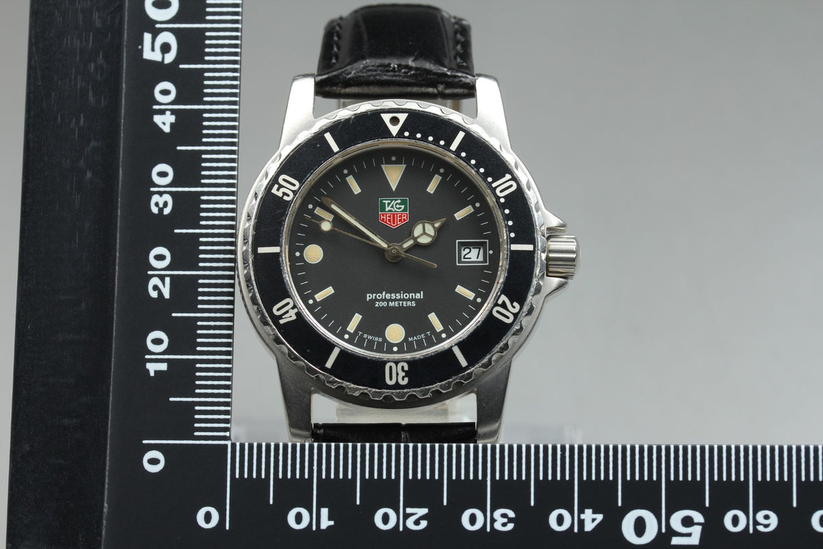 TAG HEUER 1500 Professional WD1210-D0 Quartz Black Dial Men's Watch 36mm JAPAN