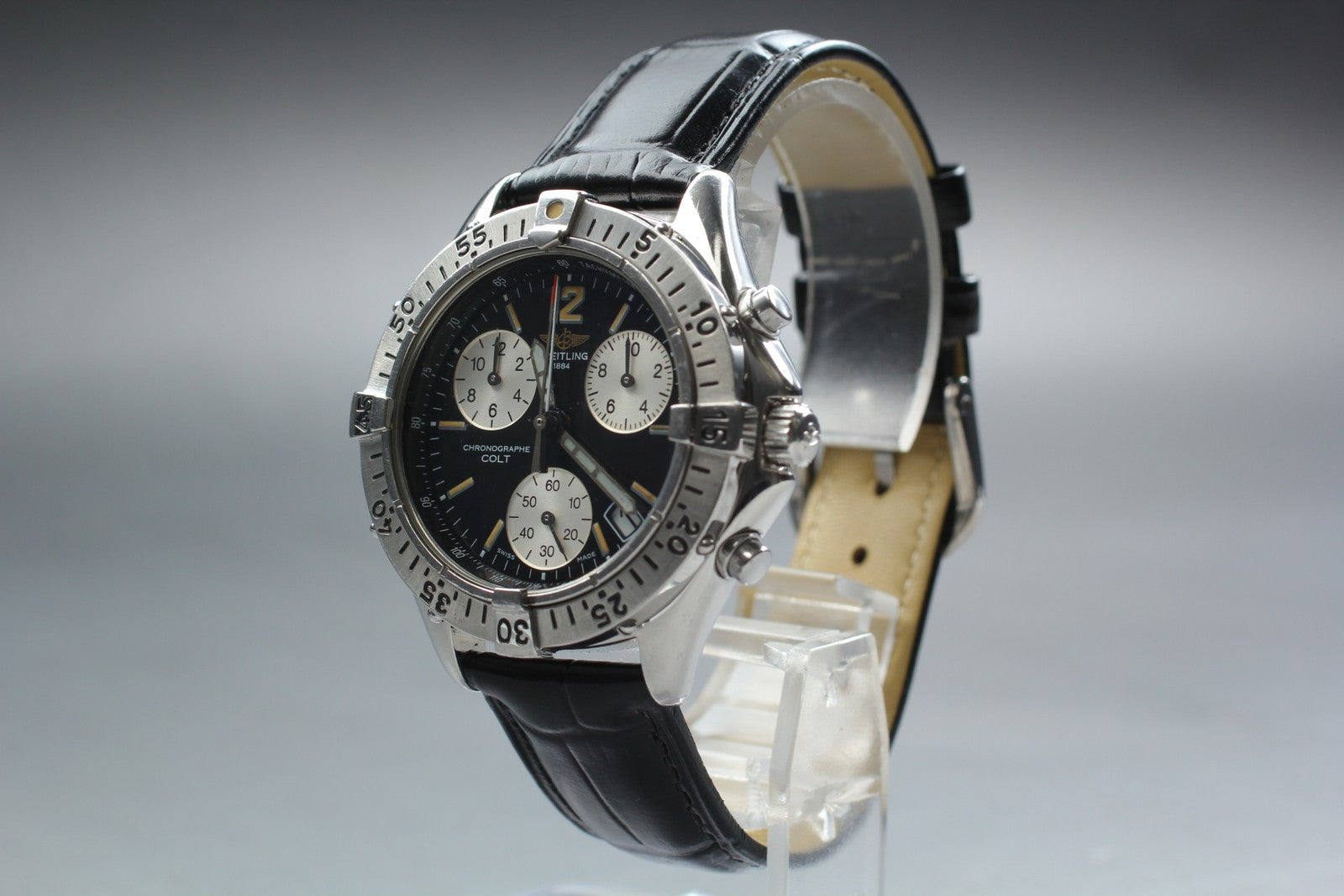 Breitling Colt Chronograph A53035 Black Dial Quartz 38mm Men's Watch