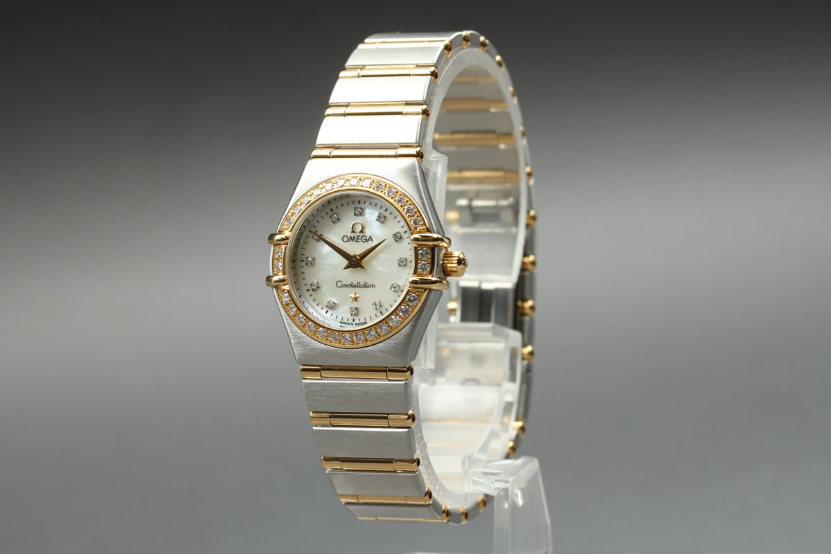 Polished OMEGA Constellation Mini 1267.75 Cal.1456 Diamond 22mm Qz Women's Watch
