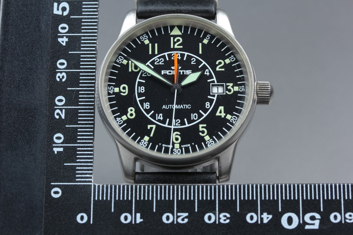 FORTIS Flieger GMT Aviator Pilot 596.10.148 Automatic Black Men's Watch 40mm JP