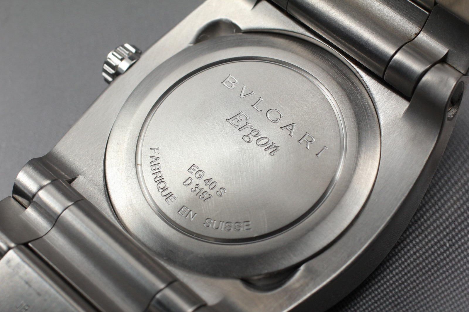 Exc+5*Box BVLGARI Ergon EG40S Black Dial Automatic Men's Watch 40mm From JAPAN