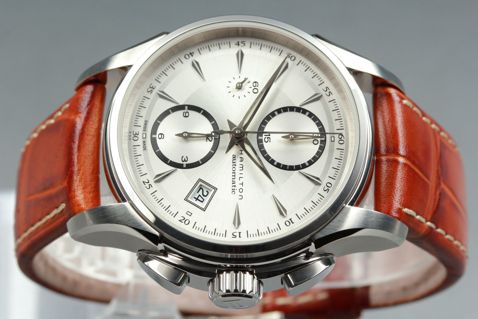 Near MINT Box Hamilton Jazzmaster Auto Chronograph H326160 Automatic Men’s Watch