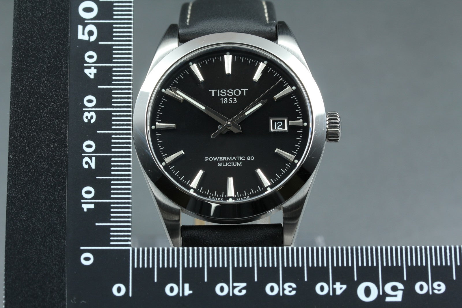 TISSOT Gentleman T127407A Automatic Date Black Dial Men's Watch 40mm JAPAN Box