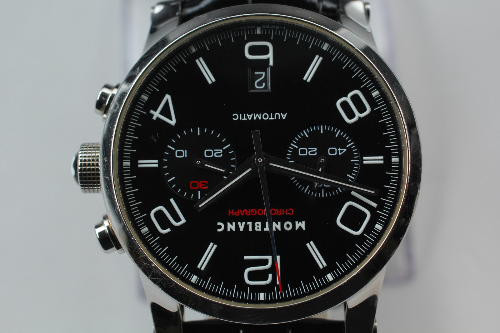 MONTBLANC Timewalker 7069 Automatic Chronograph Black Men's Watch 43mm JAPAN