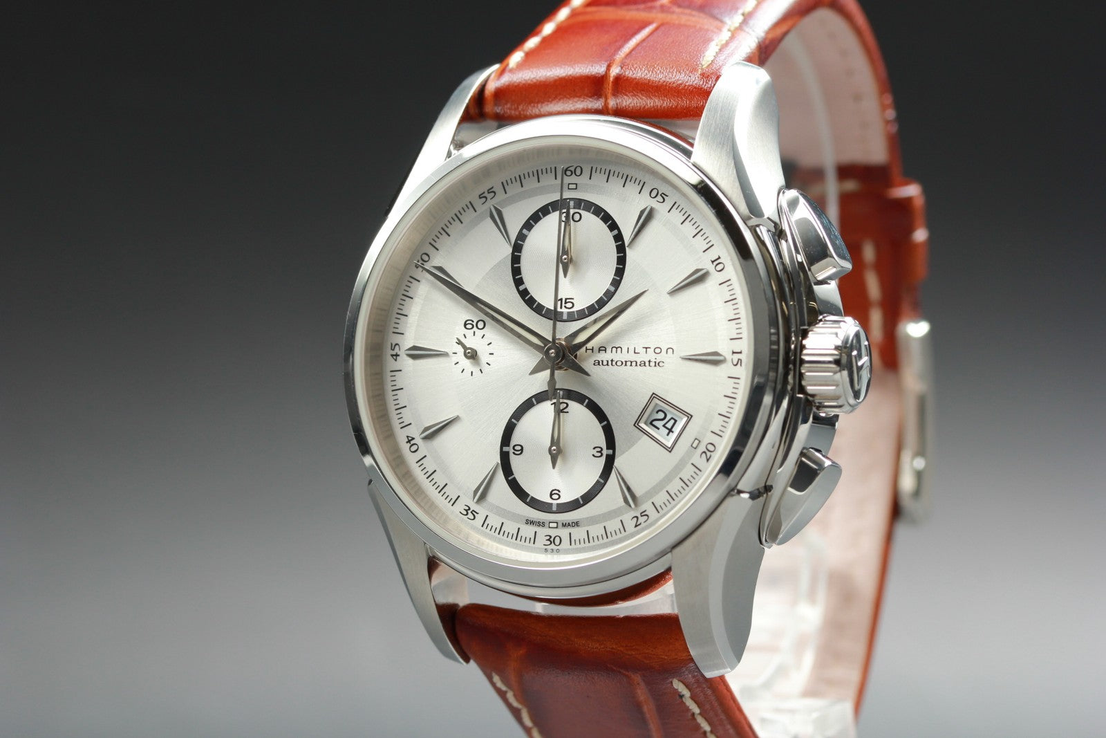 Near MINT Box Hamilton Jazzmaster Auto Chronograph H326160 Automatic Men’s Watch