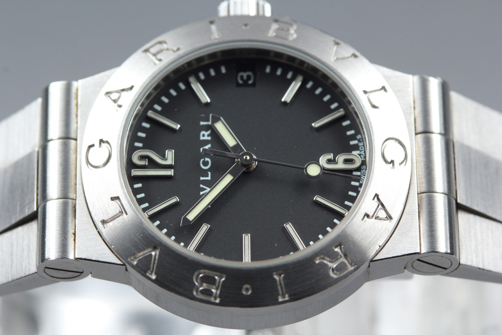New Batt BVLGARI Diagono Sports LCV29S White Quartz Ladies Watch 29mm JAPAN