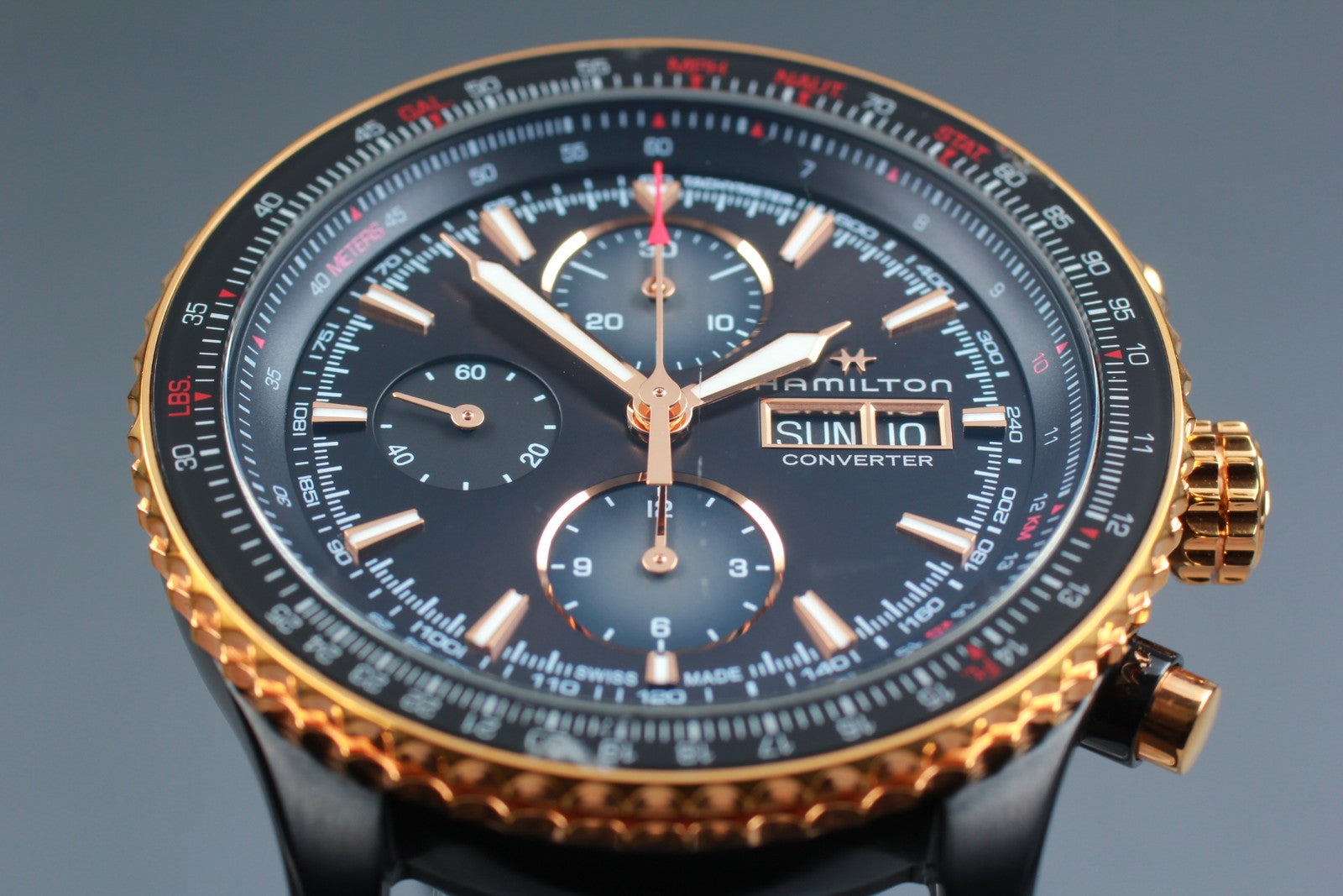 overhauled Hamilton Khaki Aviation Converter H767360 Automatic Black Watch 45mm