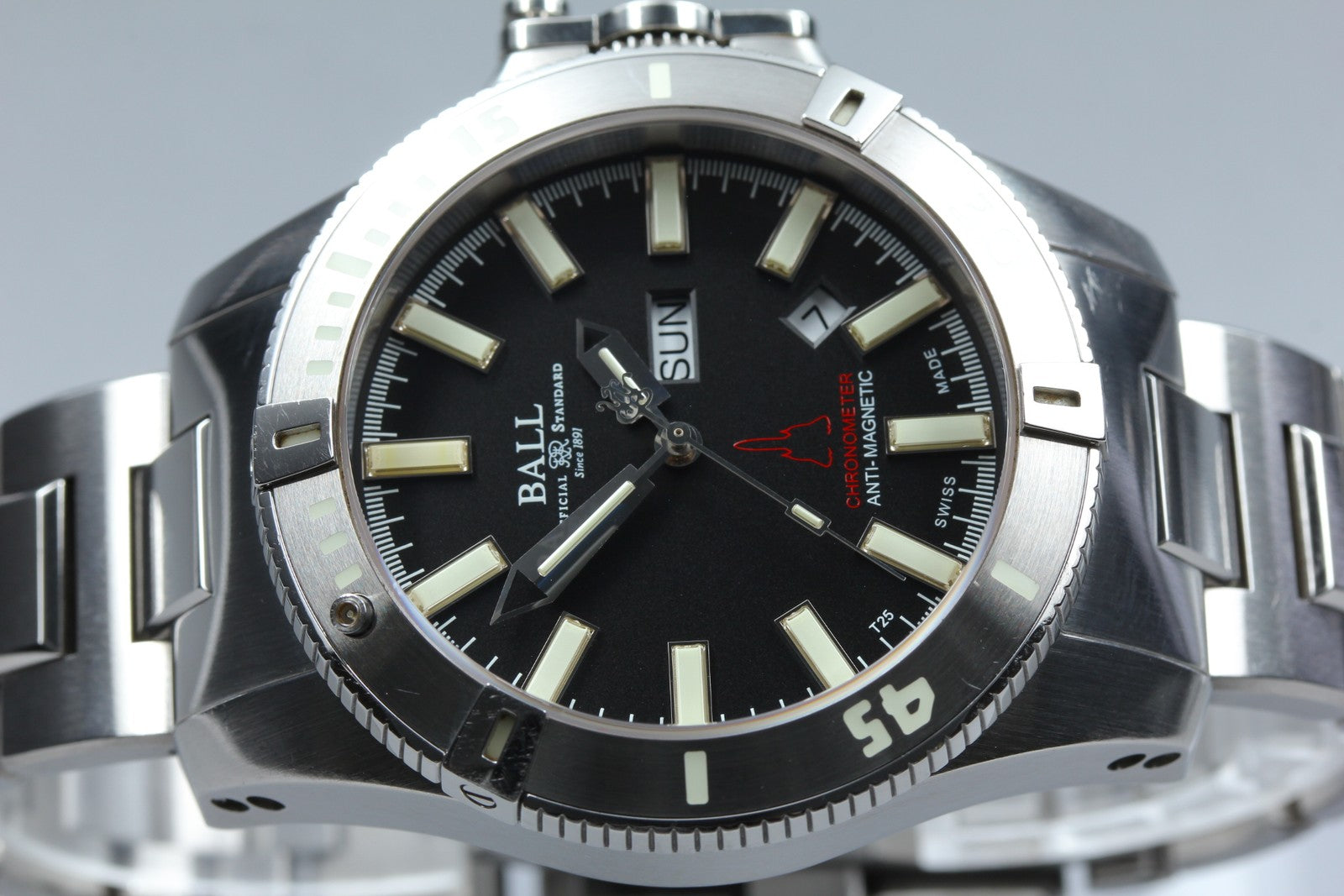 Exc+5*Box BALL Engineer Hydrocarbon DM2036A Black Automatic Men's Watch 44mm JP