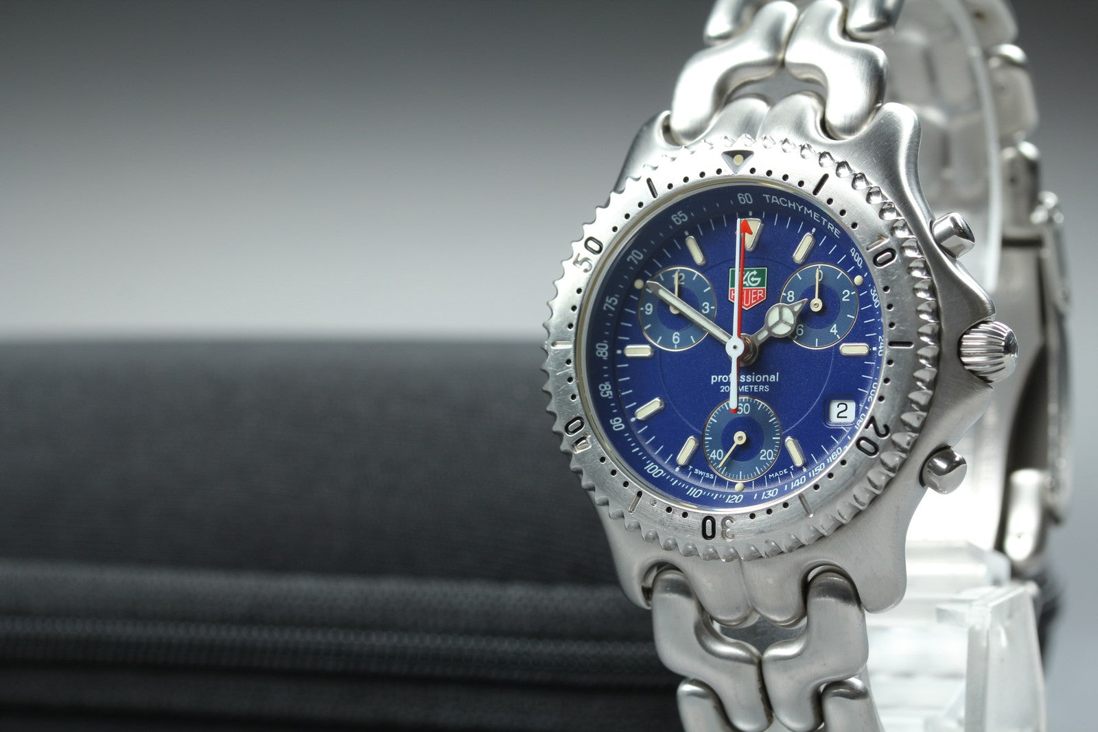 TAG Heuer SEL Professional CG1114 Quartz Chronograph Blue Men's Watch 37mm JP
