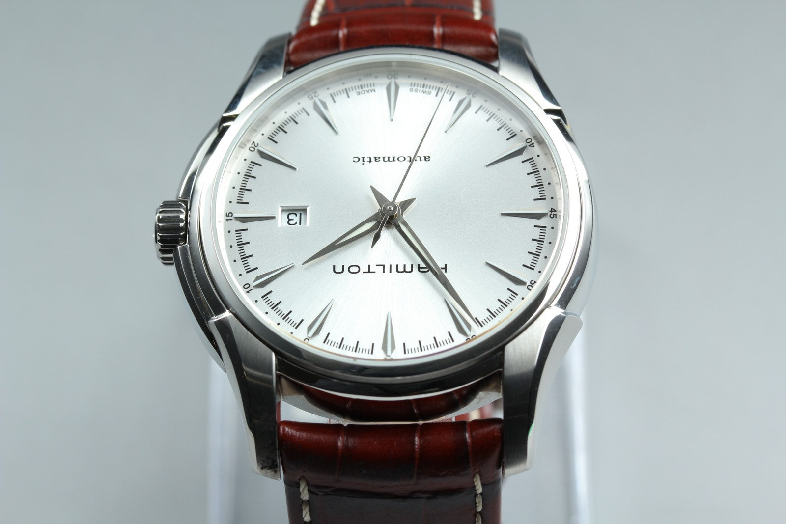HAMILTON Jazzmaster H327150 Silver Dial Automatic Men's Watch 43mm JAPAN Box