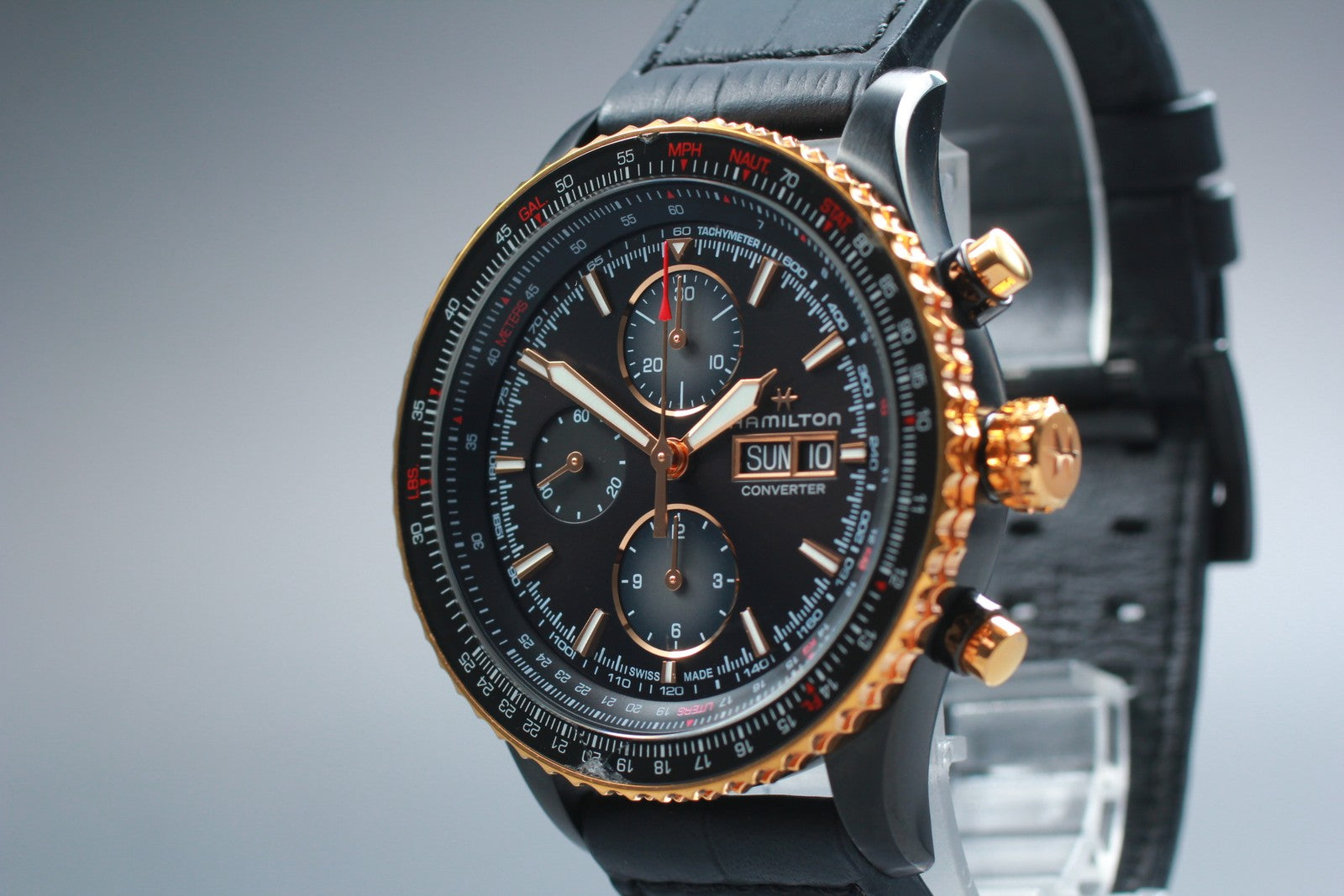 overhauled Hamilton Khaki Aviation Converter H767360 Automatic Black Watch 45mm