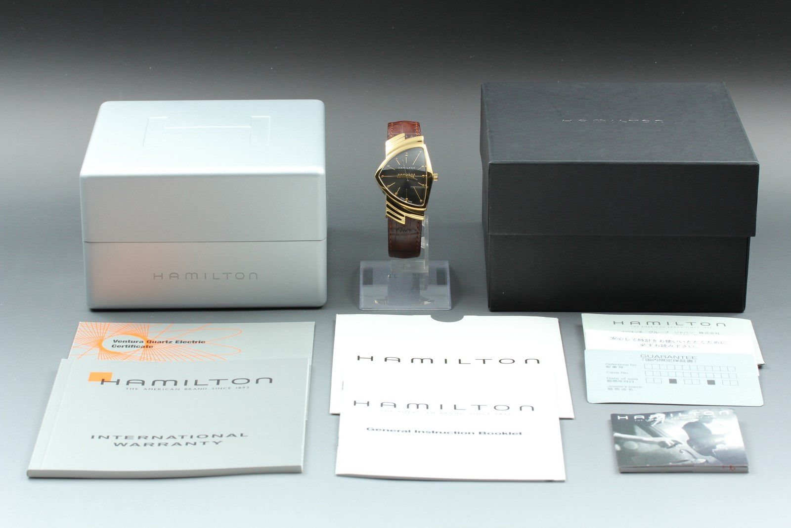 Rare Hamilton Ventura H244410 50th Anniversary Limited 1000 Quartz Watch 32mm JP