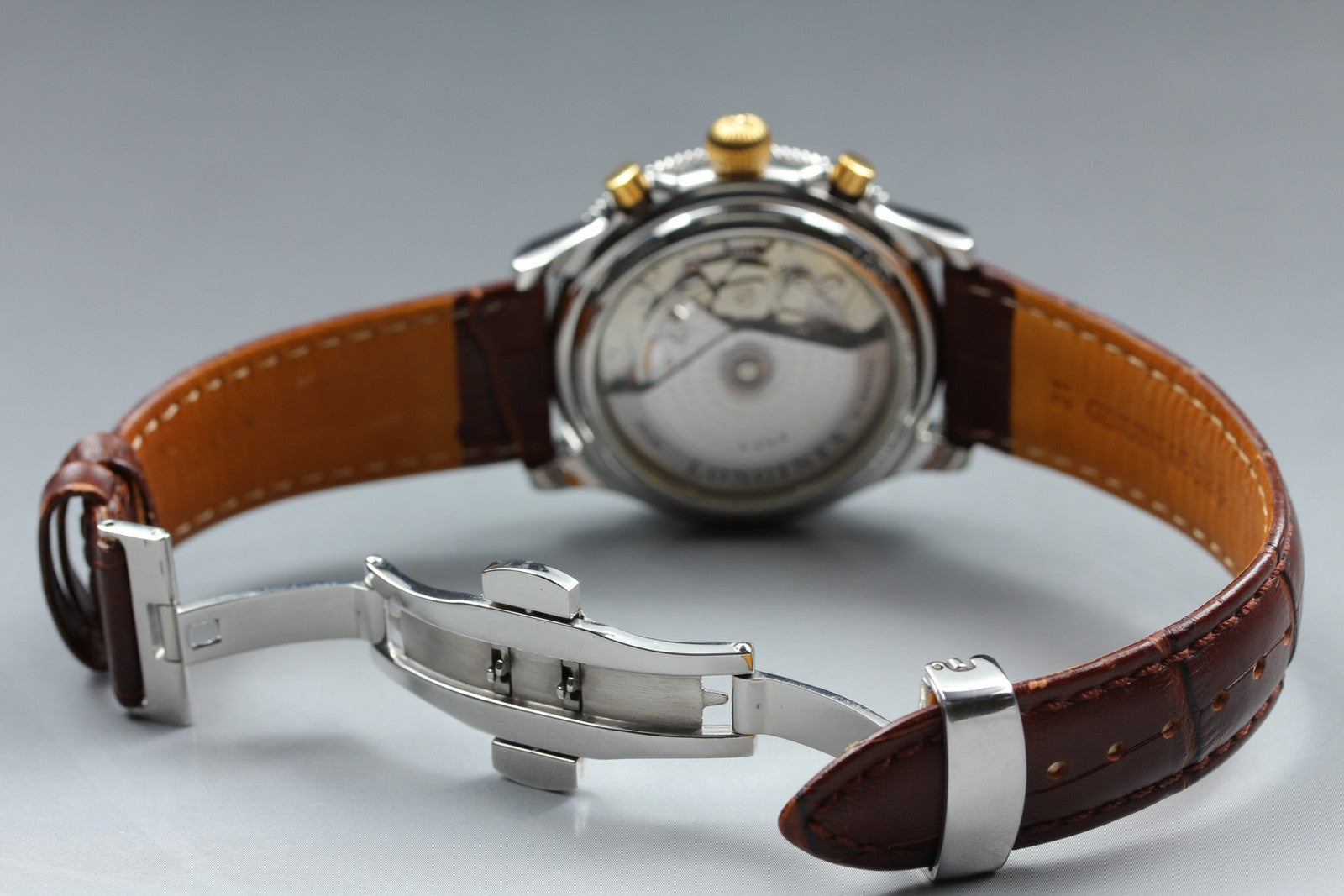 Longines Lindbergh Hour Angle Chronograph L2.618.5 41mm White Dial AT Mens Watch