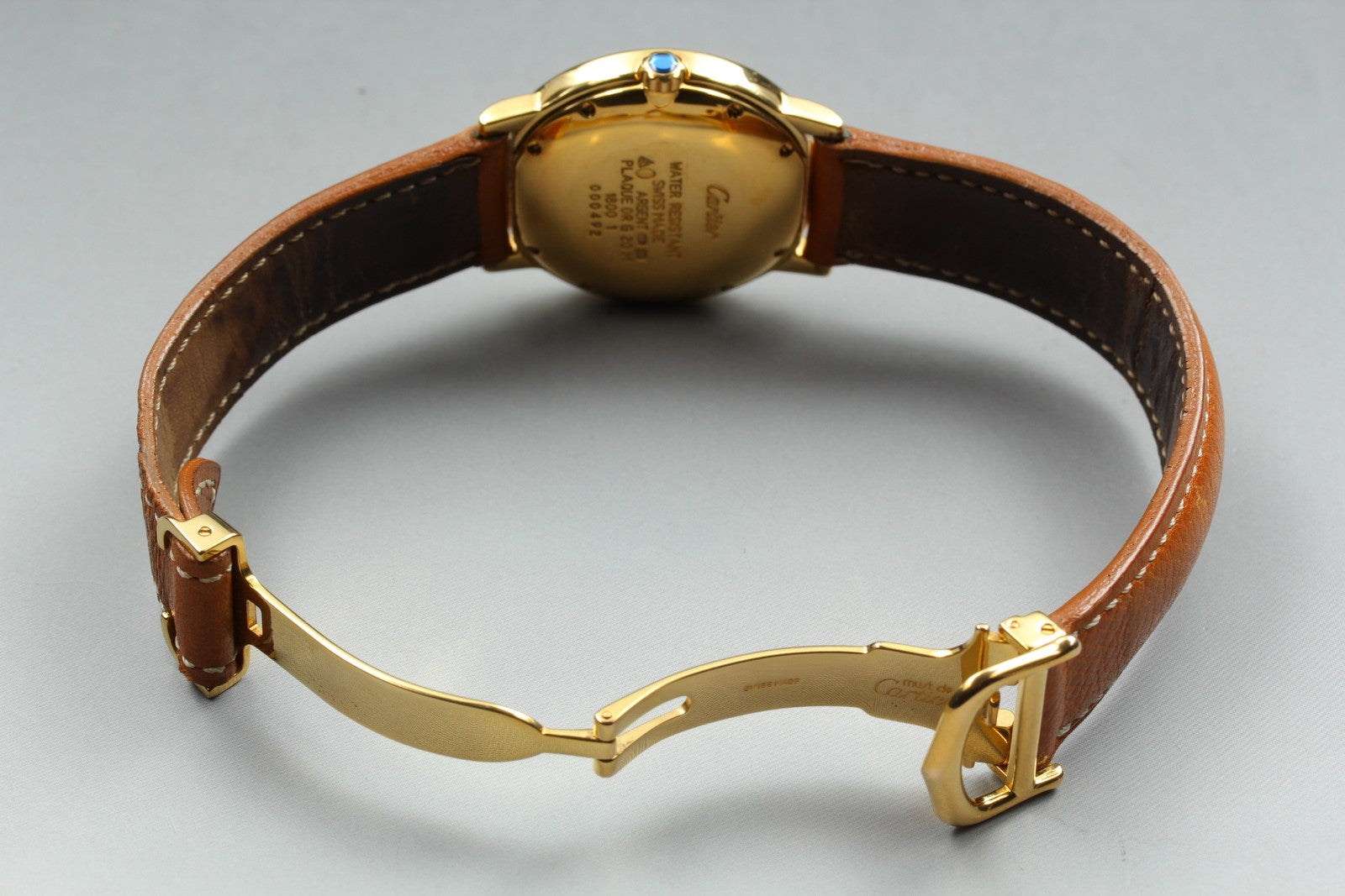 Vintage Cartier Must de Cartier Ronde 1800 1 Gold Brown 32mm Unisex Quartz Watch