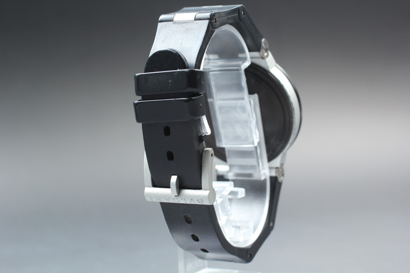 BVLGARI Aluminum AL38TA Silver Dial Date Automatic Men's Watch 38mm JAPAN Exc+5