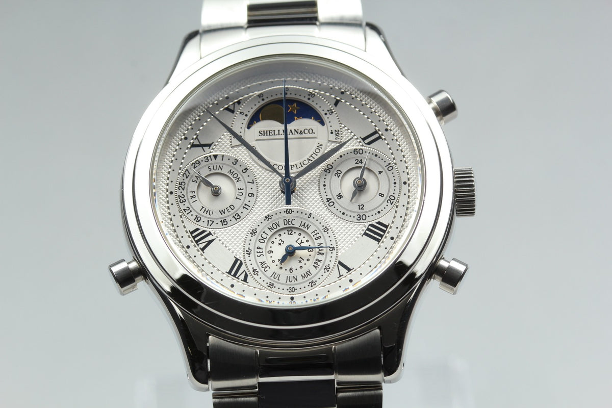 SHELLMAN Grand Complication 6770-H13332 TA Moon Phase 41mm Men's Qz Watch JAPAN